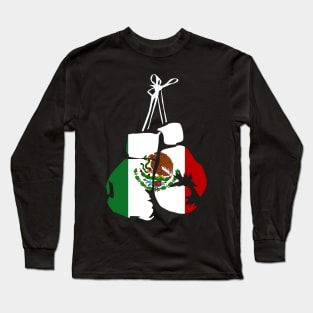 Mexico boxing gloves with Mexican flag for boxer Long Sleeve T-Shirt